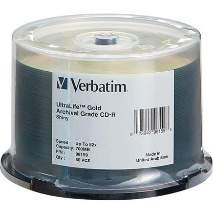 CD-R Verbatim 700 Mo 52X UltraLife Gold Archival Grade avec B