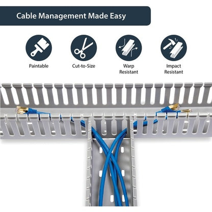 StarTech.com 3x3in Open Slot Wiring Cable Raceway Duct
