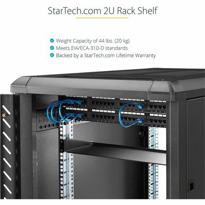 Étagère pour rack de serveur 2U StarTech.com - Étagère fixe en porte-à-faux de 40,6 cm de profondeur