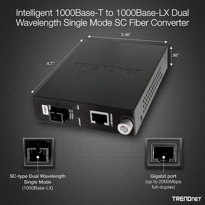 TRENDnet Inteligente 1000Base-T a 1000Base