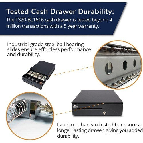 apg Heavy- Duty Point of Sale Cash Drawer | Series 100 T320BL1616 - USD 5 Bill -