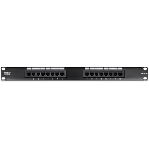 Panel de conexión sin blindaje Cat5/5e de 16 puertos TRENDnet