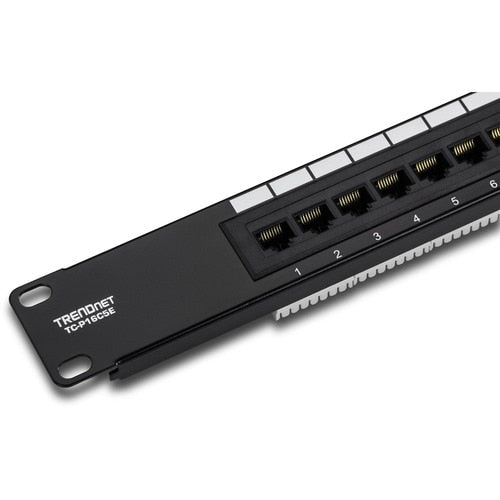 Panel de conexión sin blindaje Cat5/5e de 16 puertos TRENDnet