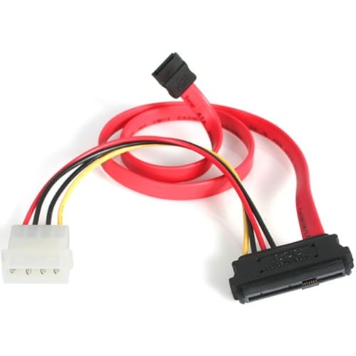 Câble SAS 29 broches vers SATA StarTech.com S18 pouces avec alimentation LP4