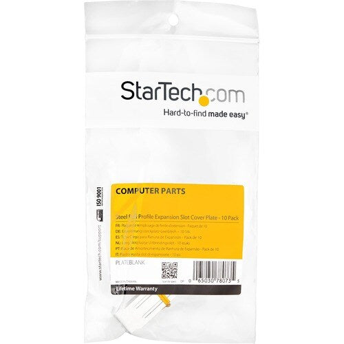 Plaque de recouvrement pour connecteur d'extension en acier StarTech.com - Lot de 10