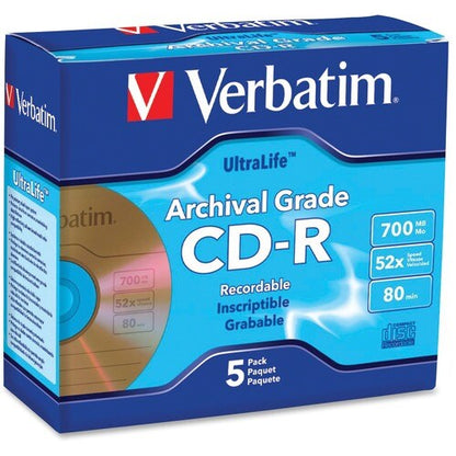 CD-R Verbatim 700 Mo 52X UltraLife Gold Archival Grade avec B