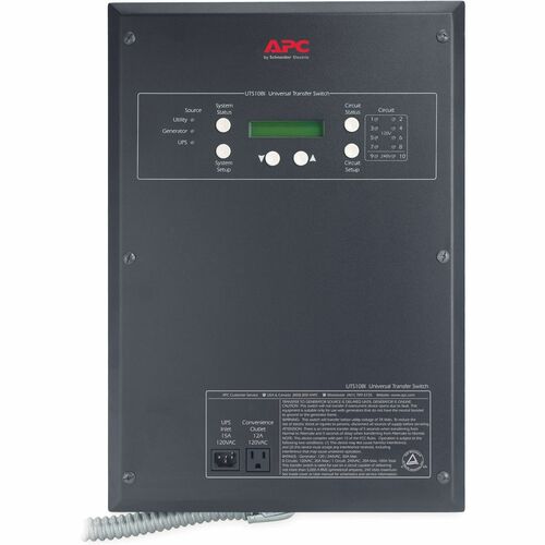 Commutateur de transfert universel 10 circuits APC by Schneider Electric - 120 V CA, 240 V CA
