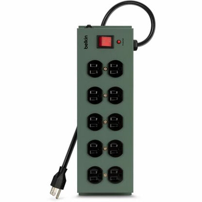 Parasurtenseur Belkin 10 prises en métal - Cordon de 4,5 m - Fiche droite - 8