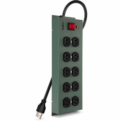 Parasurtenseur Belkin 10 prises en métal - Cordon de 4,5 m - Fiche droite - 8