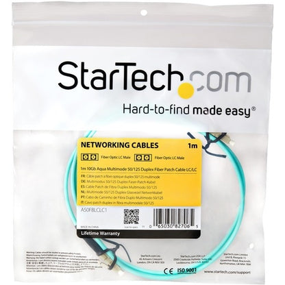 Câble fibre optique multimode LC/UPC vers LC/UPC OM3 StarTech.com de 1 m (3 pi)