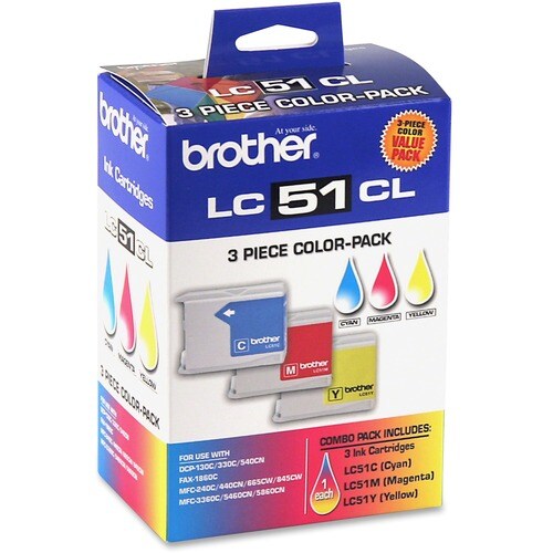 Lot de 3 cartouches d'encre couleur pour imprimantes .FAX2480C DCP130C DCP330C DCP