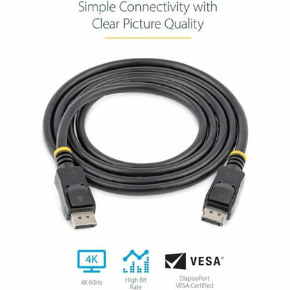 StarTech.com 10ft (3m) DisplayPort 1.2 Cable, 4K x 2K UHD VESA Certified DisplayPort Cable
