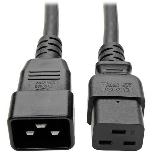 Câble d'extension d'alimentation Tripp Lite 6 pi C19 vers C20 robuste 20 A 12 AWG 6 pi