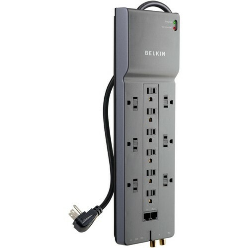 Parasurtenseur Belkin 12 prises pour la maison et le bureau - Prises : 12 x NEM