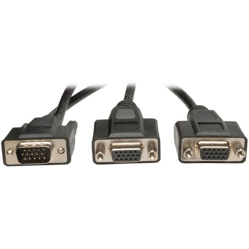 Tripp Lite 1ft VGA Monitor Y Splitter Cable High Resolution HD15 M/2xF 1' - 1 ft (0.30 m)