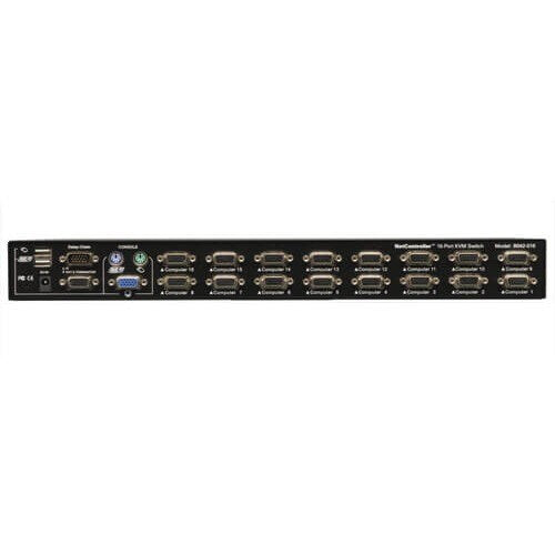 Tripp Lite 16-Port 1U Rackmount USB/PS2 KVM Switch - Steel Housing