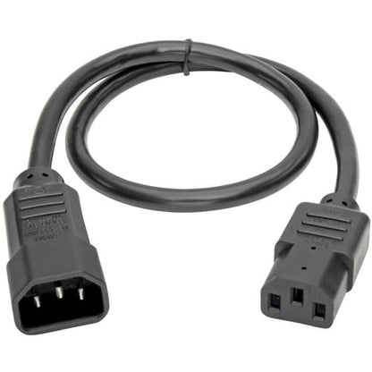 Tripp Lite 2ft Computer Power Cord Extension Cable C14 to C13 10A 18AW