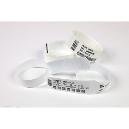 Zebra Wristband Polypropylene 1 x 11in Direct Thermal Zebra Z-Band Direct HC100