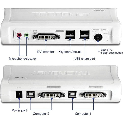 KIT DE COMMUTATION KVM DVI/USB À 2 PORTS AVEC AUDIO (COMPREND 2 CÂBLES KVM)