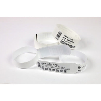 Zebra Wristband Polypropylene 1.25 x 11in Direct Thermal Zebra Z-Band Direct 1 i