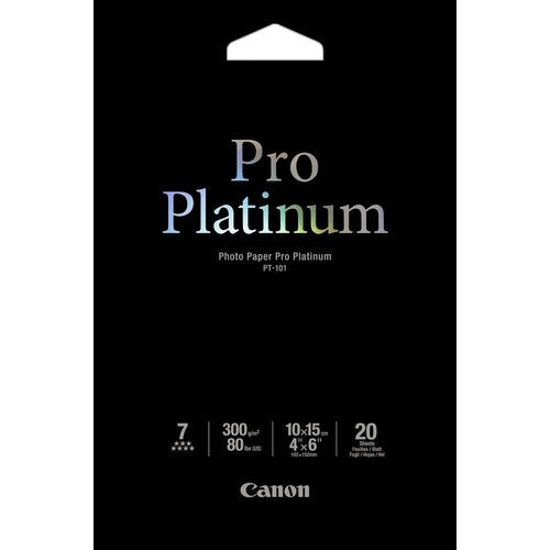 Papel fotográfico Canon Pro Platinum - 3 15/16" (100 mm) x 5 29/32
