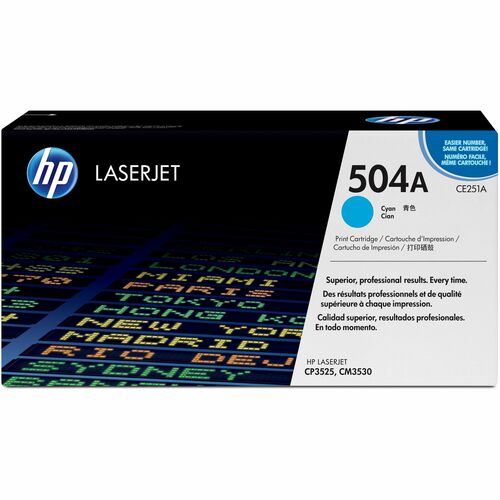 Cartucho de tóner láser de rendimiento estándar original HP 504A (CE251A)