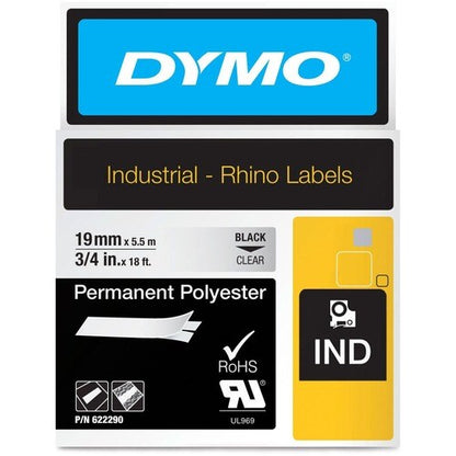 Dymo RhinoPro Thermal Label - 0.75" Width x 216" Length - Pe