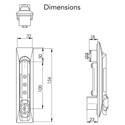 Tripp Lite SmartRack SRCOMBO Combination Lock For Door - Combination - 2 Pack