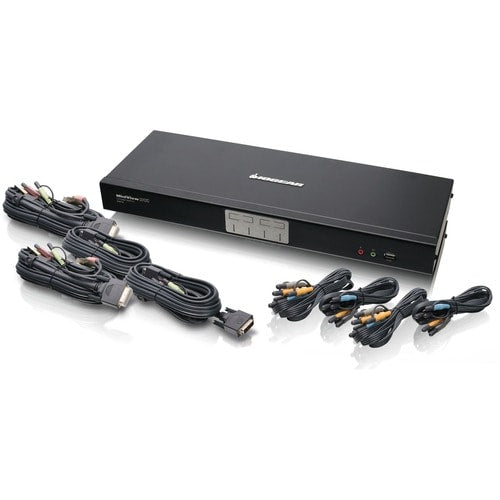 CONMUTADOR KVM DVI DE DOBLE ENLACE DE 4 PUERTOS, SONIDO 7.1, CUMPLE CON LA NORMA TAA #V27626