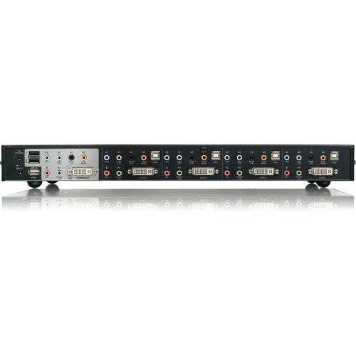 CONMUTADOR KVM DVI DE DOBLE ENLACE DE 4 PUERTOS, SONIDO 7.1, CUMPLE CON LA NORMA TAA #V27626
