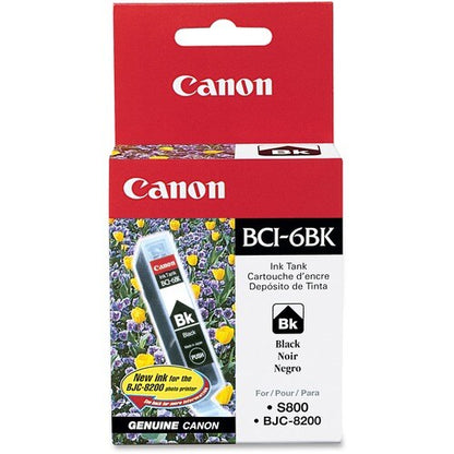 Cartucho de tinta Canon BCI-6Bk - Inyección de tinta - Rendimiento estándar - 370