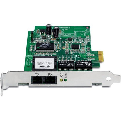 Adaptador PCIe de fibra tipo SC de TRENDnet; convierte una ranura PCIe en una SC