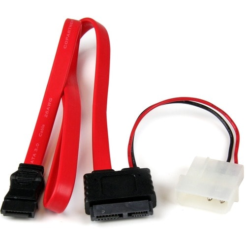 Star Tech.com 20in Slimline SATA to SATA with LP4 Power Cable Adapter