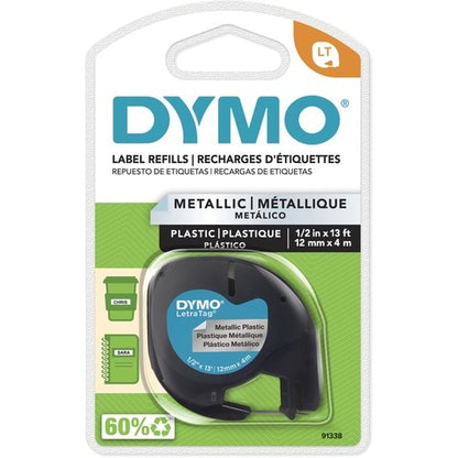 DY LT TAPE 0.5X13  12MMX4M BLK /SLV