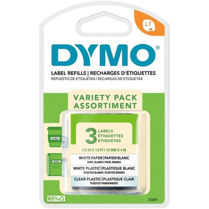 Kit de inicio Dymo LetraTag - Ancho de 12,70 mm (1/2") - Térmica directa - Surtido -