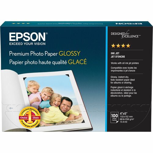 PAPEL FOTOGRÁFICO BRILLANTE PREMIUM SIN BORDES 4X6 100 HOJAS