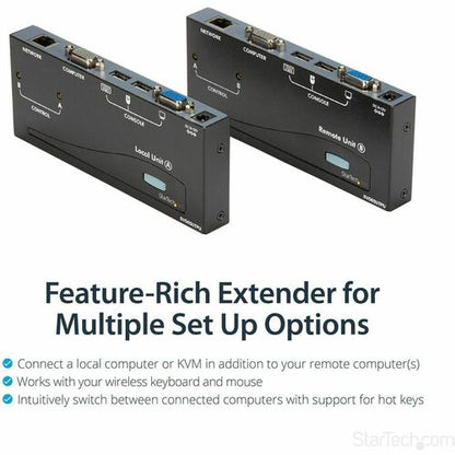 EXTENSOR DE CONSOLA KVM VGA USB CAT5 HASTA 500 PIES