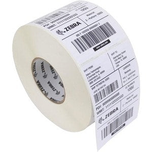 Zebra Tag Paper 4 x 3in Direct Thermal Zebra Z-Select 4000D 7.5 mil 1 in core -