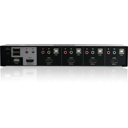 CONMUTADOR KVM HDMI DE 4 PUERTOS CON AUDIO Y CABLES HUB USB 2.0 CUMPLE CON LA TAA