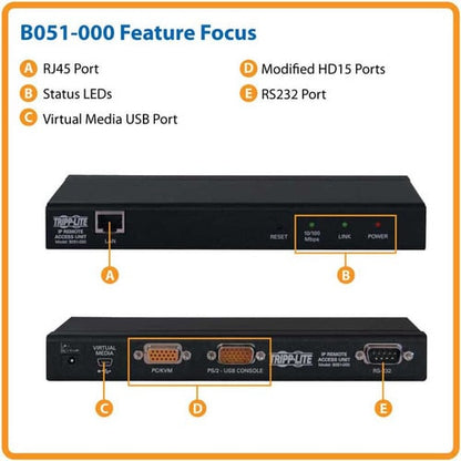 Tripp Lite B051-000 IP Remote Access KVM Switch - 1 x 1