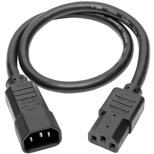 Cable de extensión de alimentación Tripp Lite de 2 pies C14 a C13 de alta resistencia 15 A 14