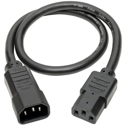 Cable de extensión de alimentación Tripp Lite de 2 pies C14 a C13 de alta resistencia 15 A 14