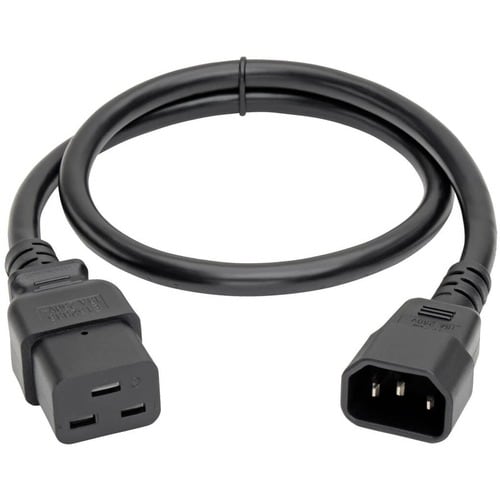 Tripp Lite 2ft Power Cord Extension Cable C19 to C14 Heavy Duty 15A 14AWG 2'