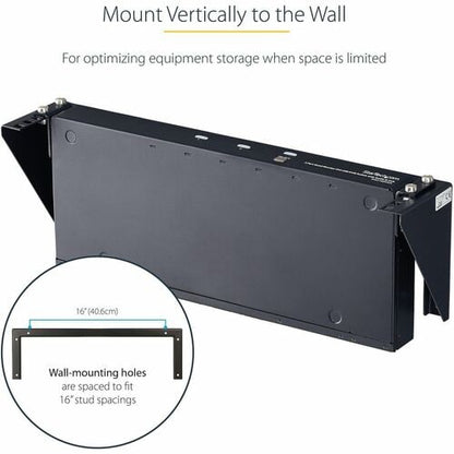 Support mural vertical en acier StarTech.com 2U 48 cm pour rack d'équipement