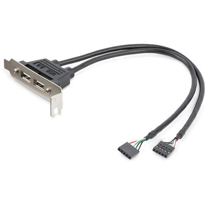 Adaptateur StarTech.com pour plaque d'emplacement à 2 ports USB A femelle à profil bas