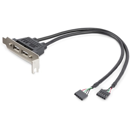Adaptateur StarTech.com pour plaque d'emplacement à 2 ports USB A femelle à profil bas