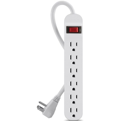 Belkin 6-Outlet Power Strip - 5ft Cord - Rotating Plug - On-Off Switch