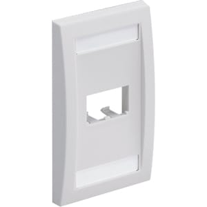 Placa frontal Panduit de 2 enchufes - 2 x número total de enchufes - 1 unidad - Blanco roto - Plástico