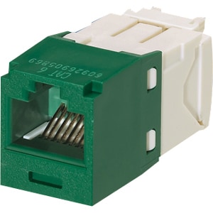Panduit Mini-Com Cat.6 UTP Module - 1 x RJ-45 Network Female - Green