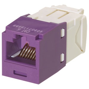 Panduit Mini-Com Cat.6 UTP Module - 1 x RJ-45 Network Female - Violet